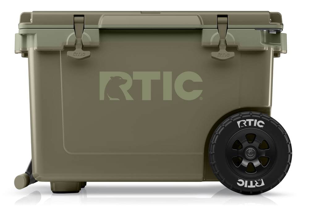 52 QT Ultra-Light Wheeled Cooler Olive - Image 2
