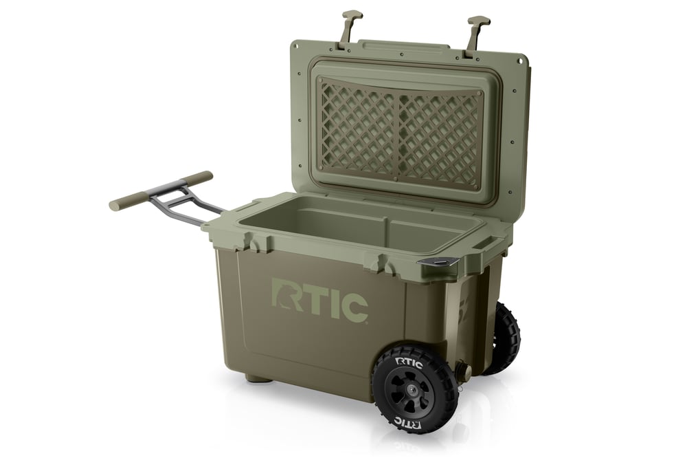 52 QT Ultra-Light Wheeled Cooler Olive - Image 3