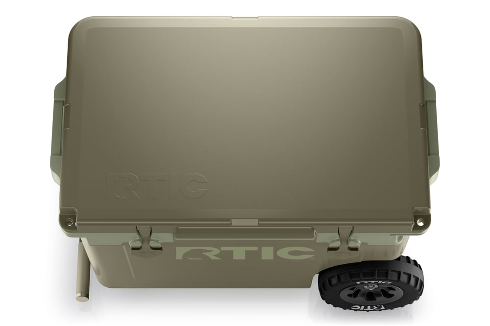 52 QT Ultra-Light Wheeled Cooler Olive - Image 5