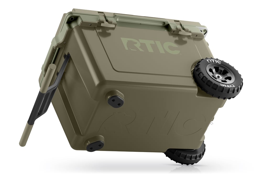 52 QT Ultra-Light Wheeled Cooler Olive - Image 6