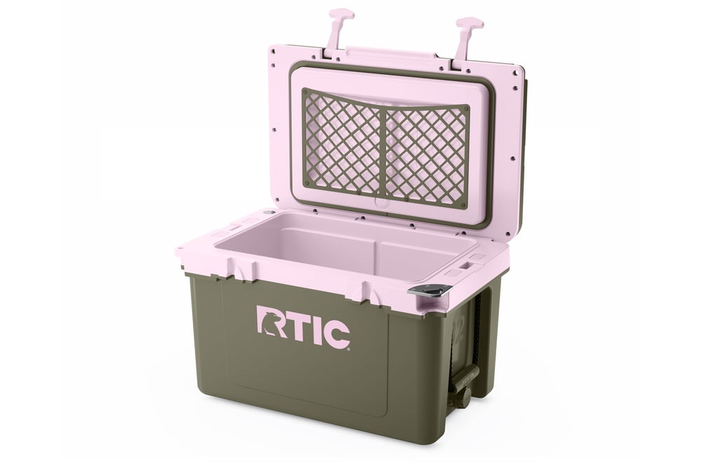 32 QT Ultra-Light Cooler Olive/Pale Pink - Image 3
