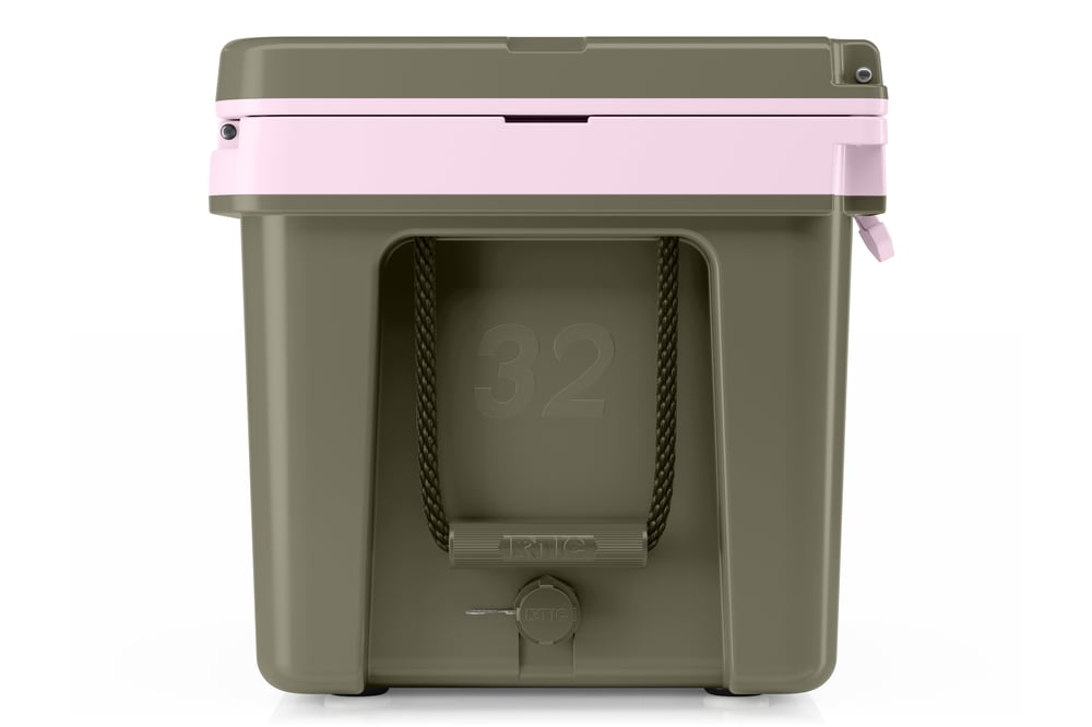 32 QT Ultra-Light Cooler Olive/Pale Pink - Image 4