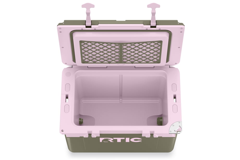 32 QT Ultra-Light Cooler Olive/Pale Pink - Image 5