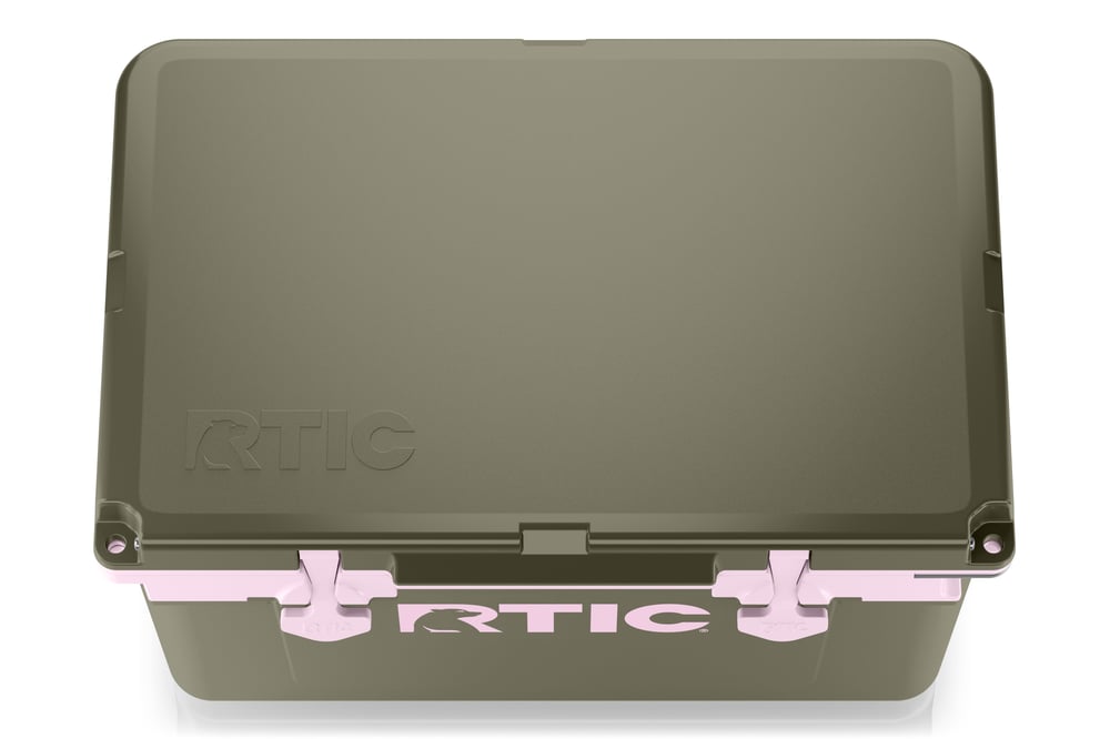 32 QT Ultra-Light Cooler Olive/Pale Pink - Image 7