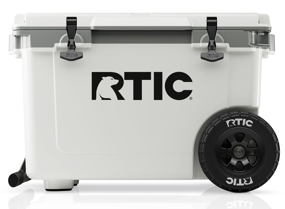 52 QT Ultra-Light Wheeled Cooler White & Grey - Image 2