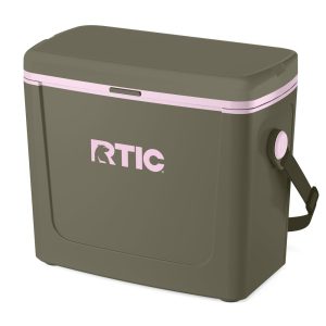 16 QT Road Trip Cooler Olive/Pale Pink