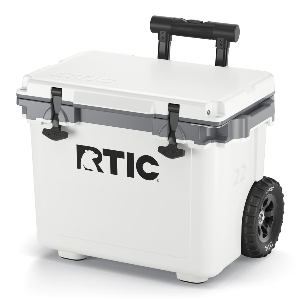 22 QT Ultra-Light Wheeled Cooler White & Grey