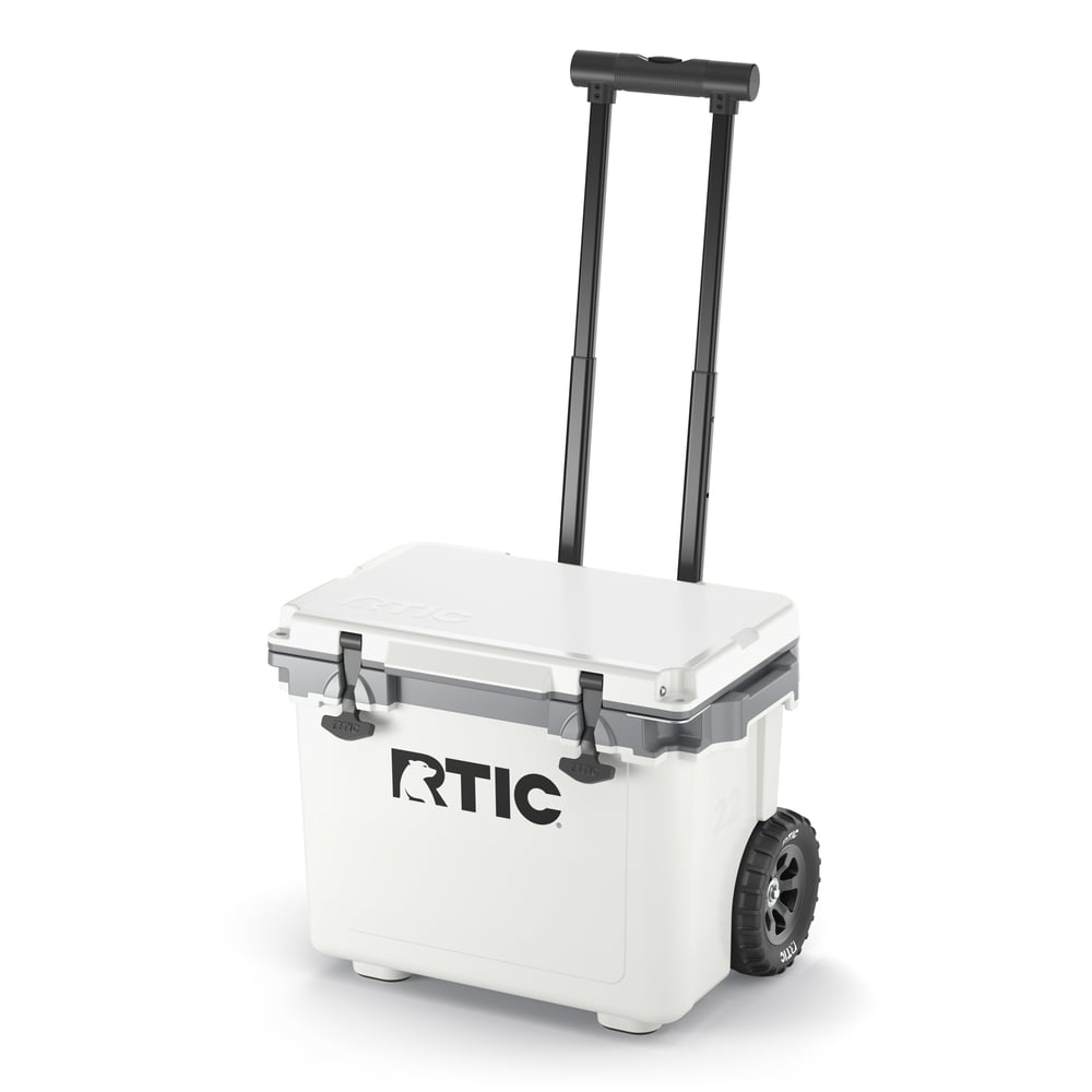 22 QT Ultra-Light Wheeled Cooler White & Grey - Image 10