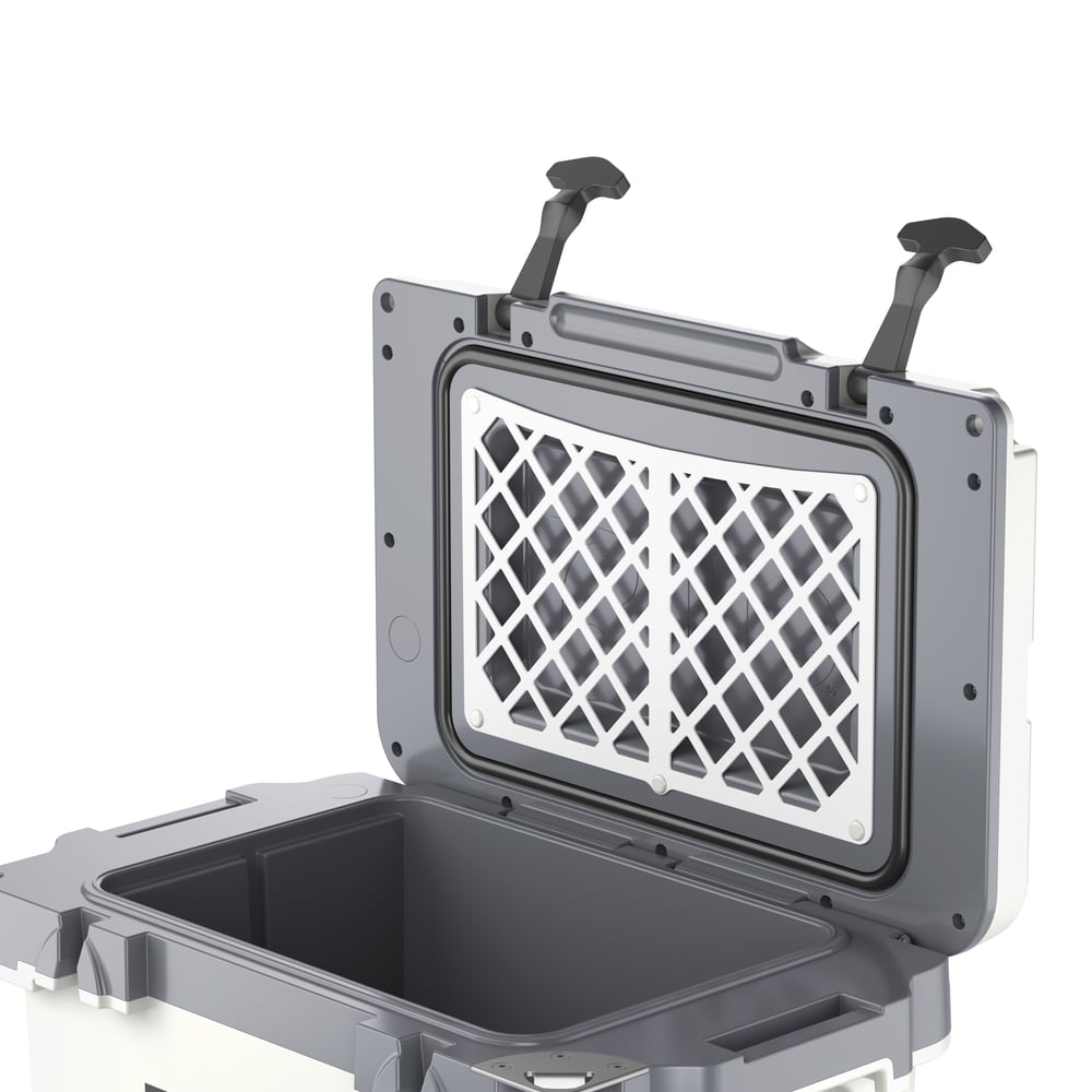 22 QT Ultra-Light Wheeled Cooler White & Grey - Image 7
