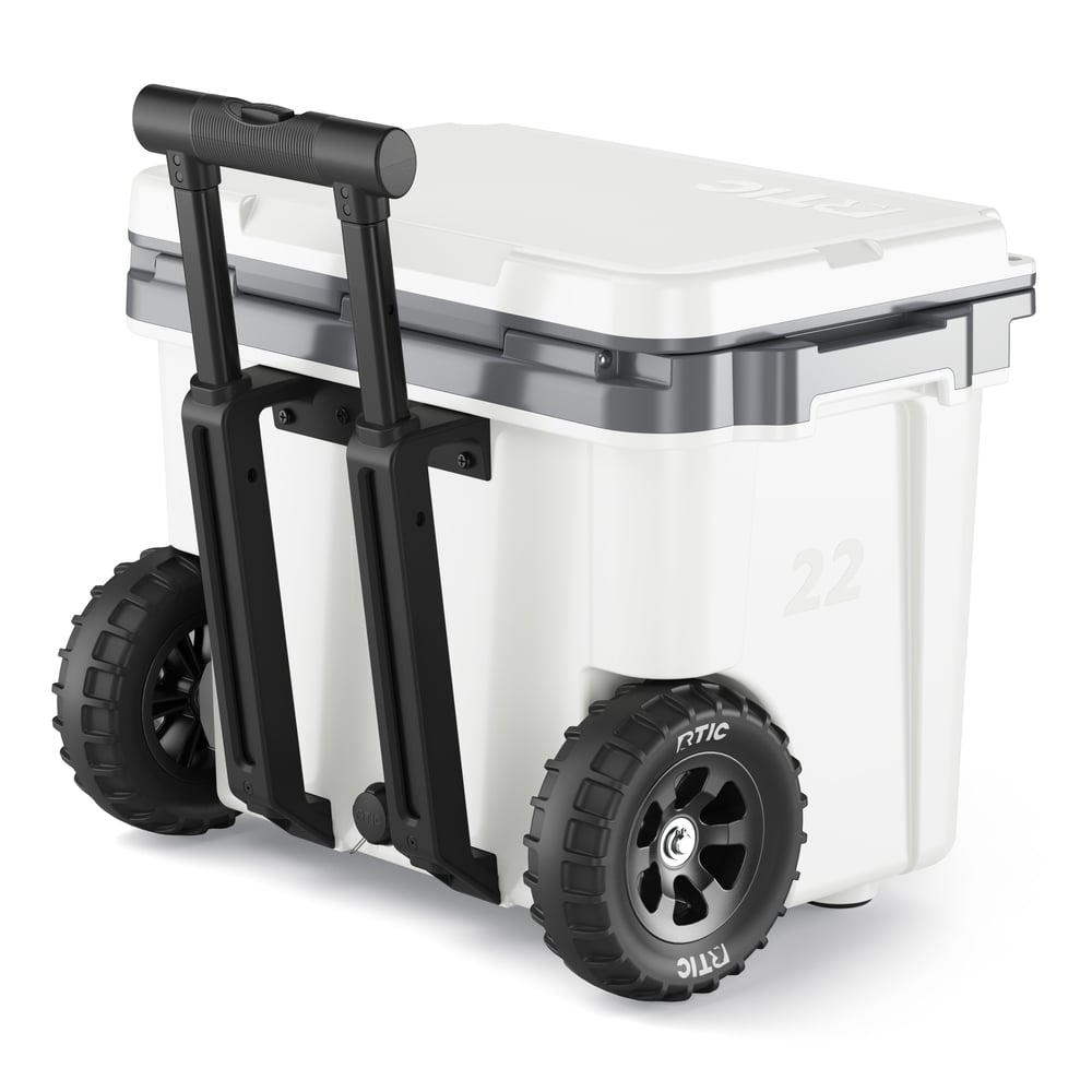 22 QT Ultra-Light Wheeled Cooler White & Grey - Image 8
