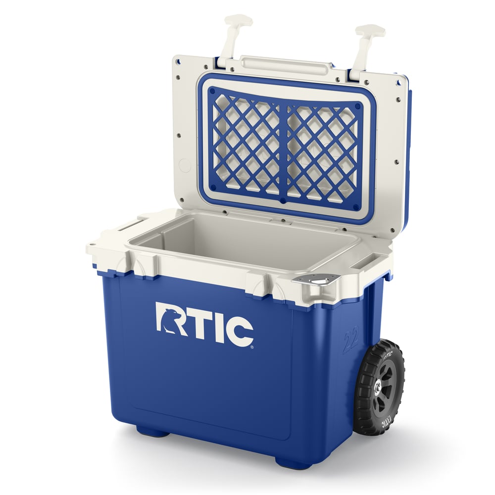 22 QT Ultra-Light Wheeled Cooler Cobalt & White - Image 3