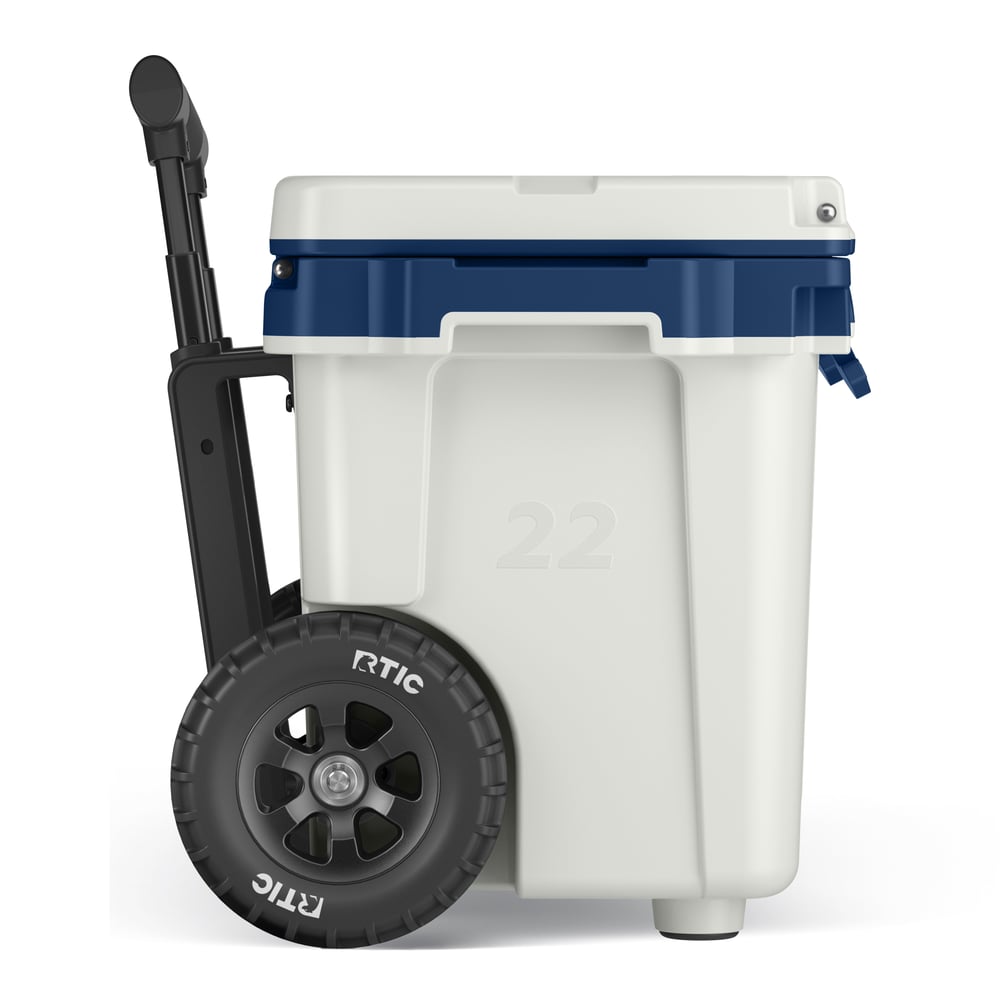 22 QT Ultra-Light Wheeled Cooler Cool Grey & Navy - Image 11