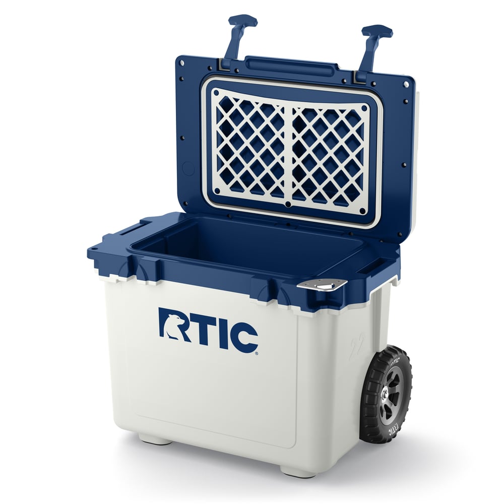 22 QT Ultra-Light Wheeled Cooler Cool Grey & Navy - Image 3