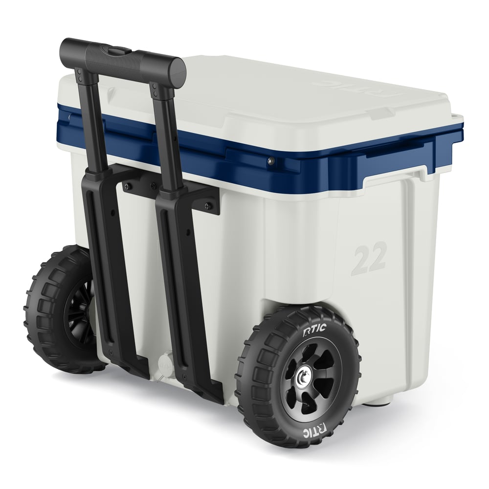 22 QT Ultra-Light Wheeled Cooler Cool Grey & Navy - Image 8