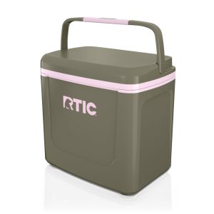8 QT Road Trip Personal Cooler Olive/Pale Pink