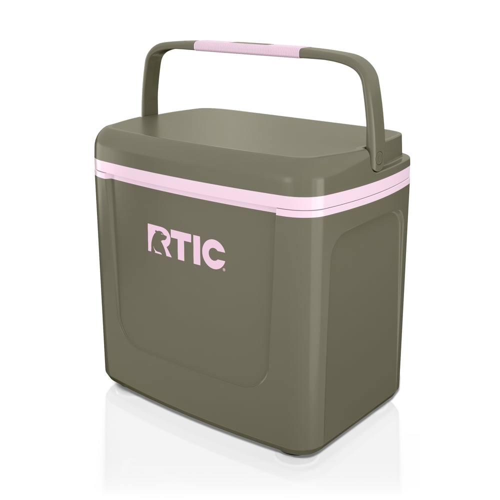 8 QT Road Trip Personal Cooler Olive/Pale Pink