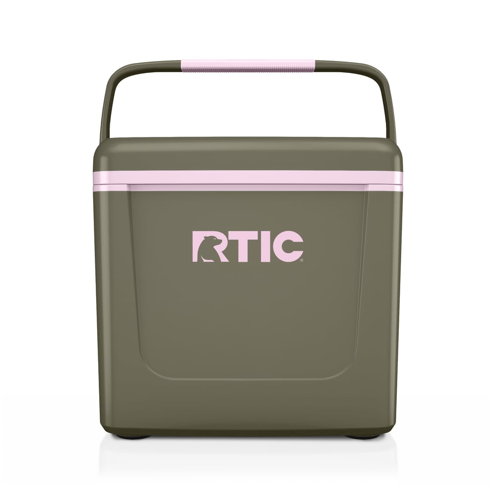 8 QT Road Trip Personal Cooler Olive/Pale Pink - Image 2