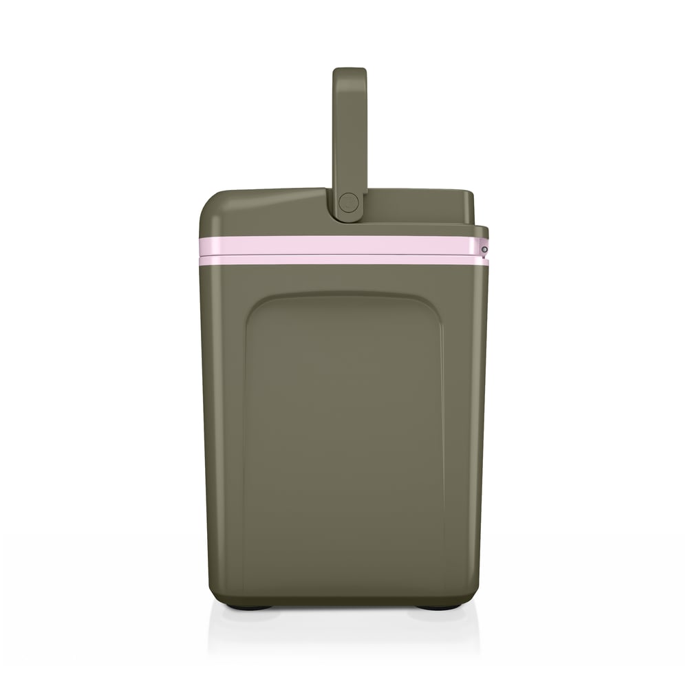 8 QT Road Trip Personal Cooler Olive/Pale Pink - Image 3