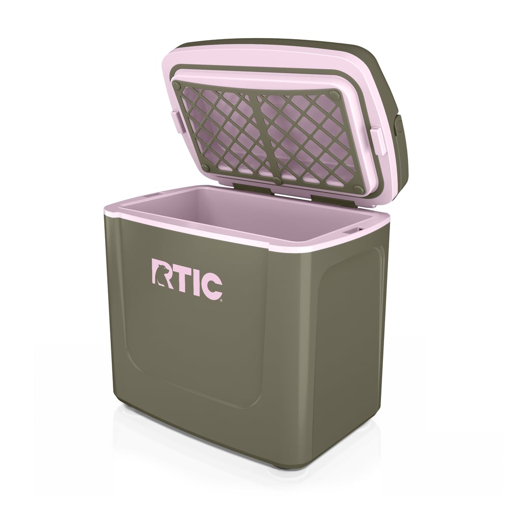 8 QT Road Trip Personal Cooler Olive/Pale Pink - Image 5