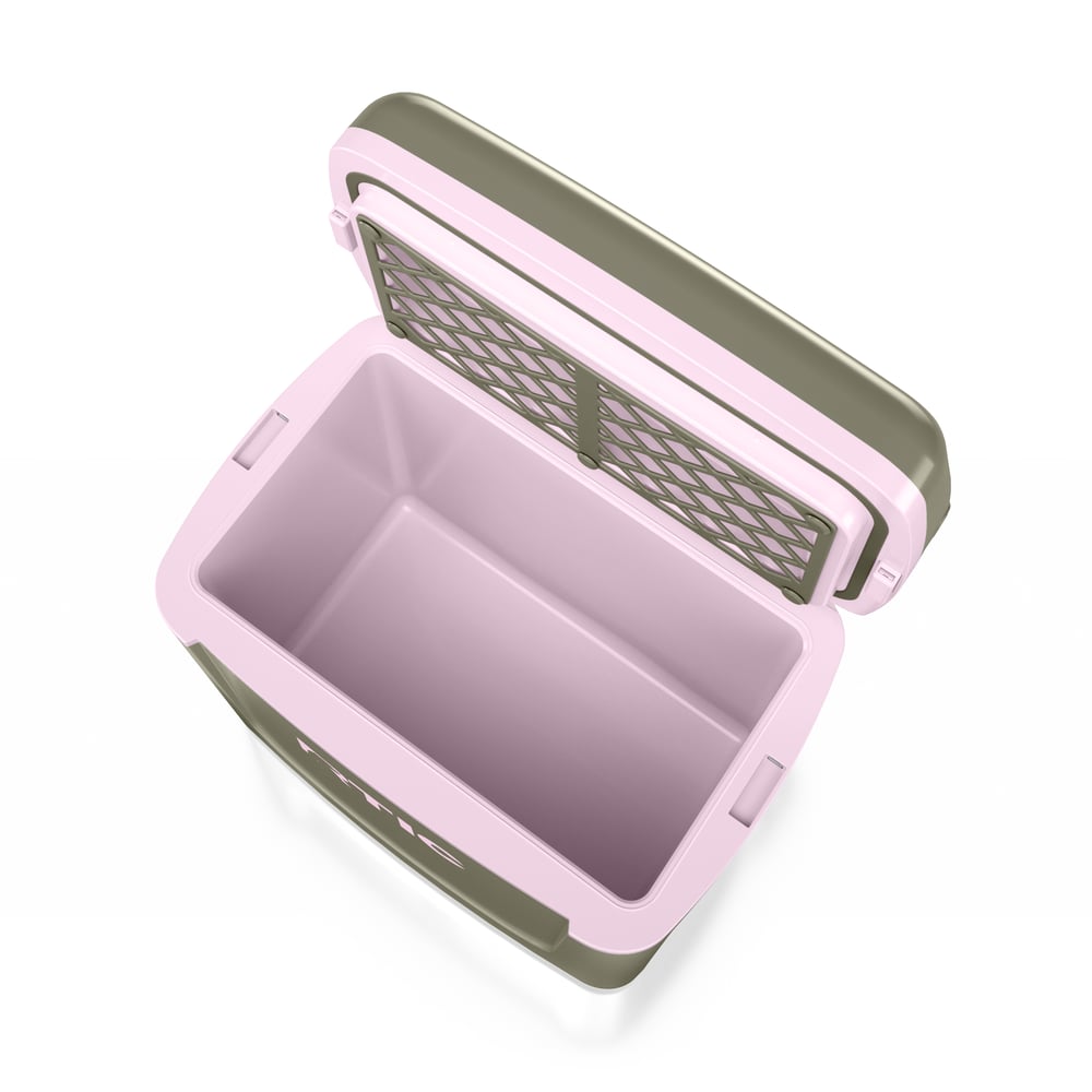 8 QT Road Trip Personal Cooler Olive/Pale Pink - Image 6
