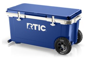 72 QT Ultra-Light Wheeled Cooler Cobalt & White