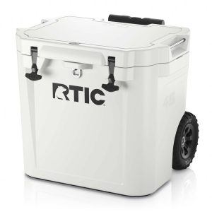 45 QT Ultra-Tough Wheeled Cooler White