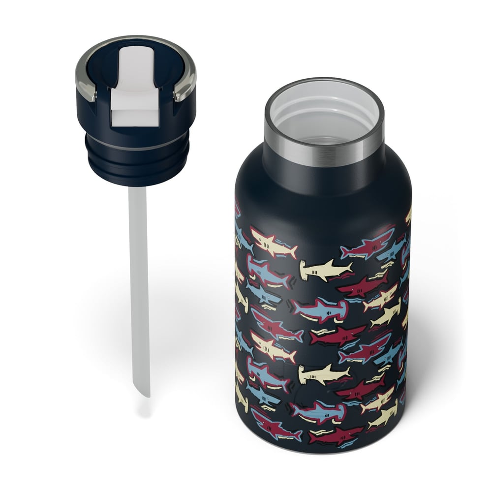 12oz Little Journey Bottle Navy Sharks - Image 6