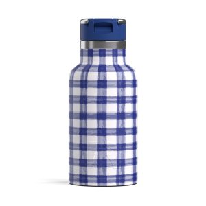 12oz Little Journey Bottle Cobalt Gingham