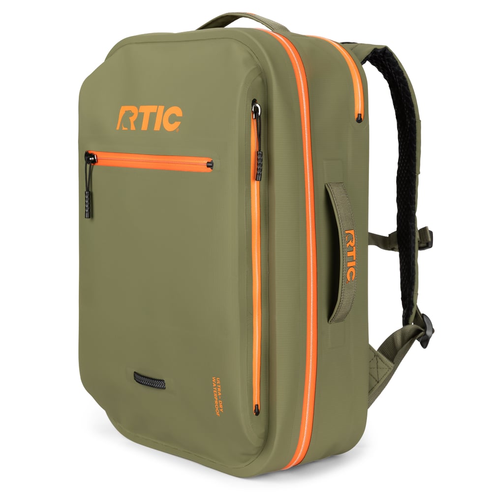 Ultra-Dry Backpack Olive & Orange - Image 2