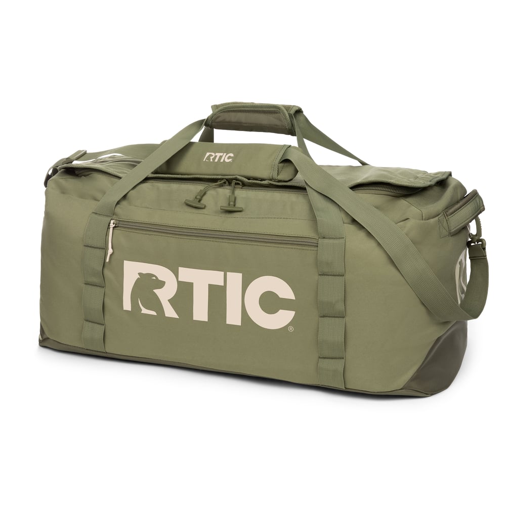 Road Trip Duffle Bag Olive & Beach - Image 3