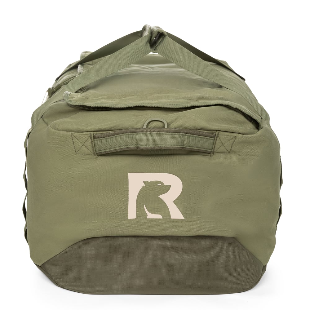 Road Trip Duffle Bag Olive & Beach - Image 6