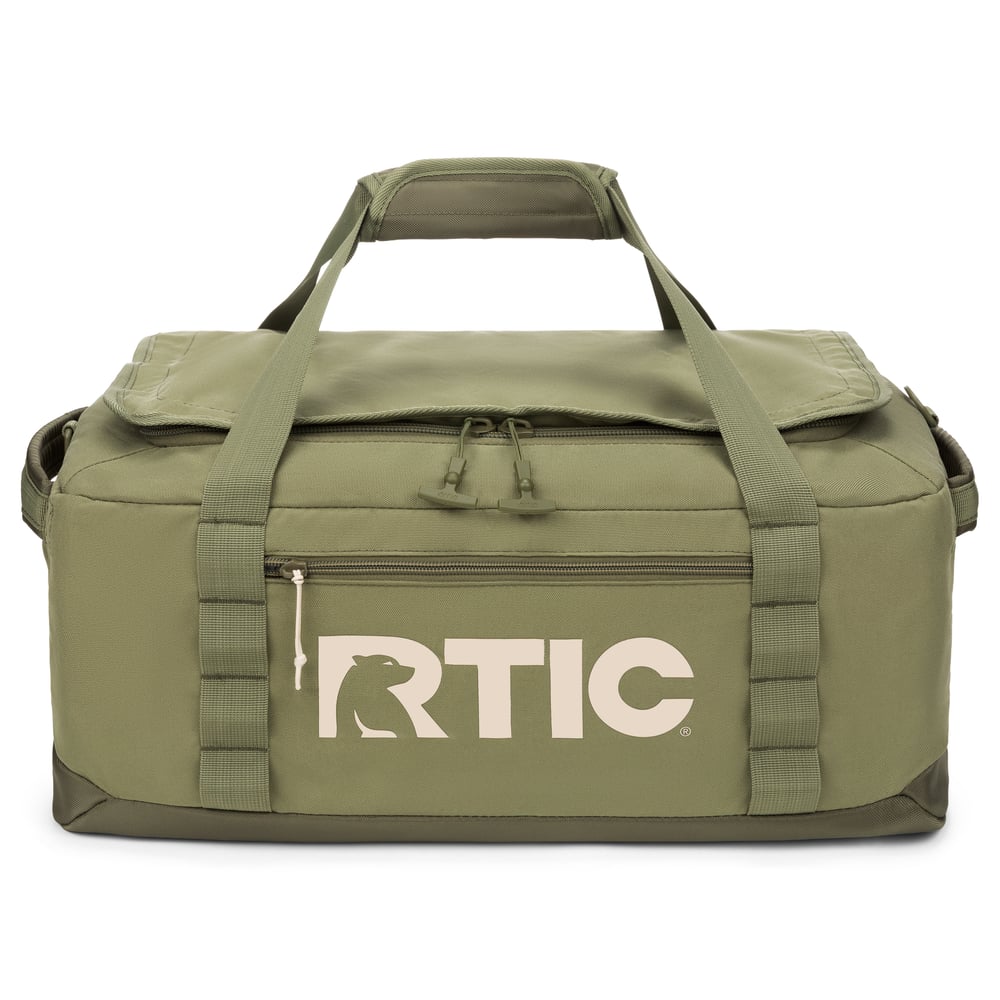 Road Trip Duffle Bag Olive & Beach - Image 7