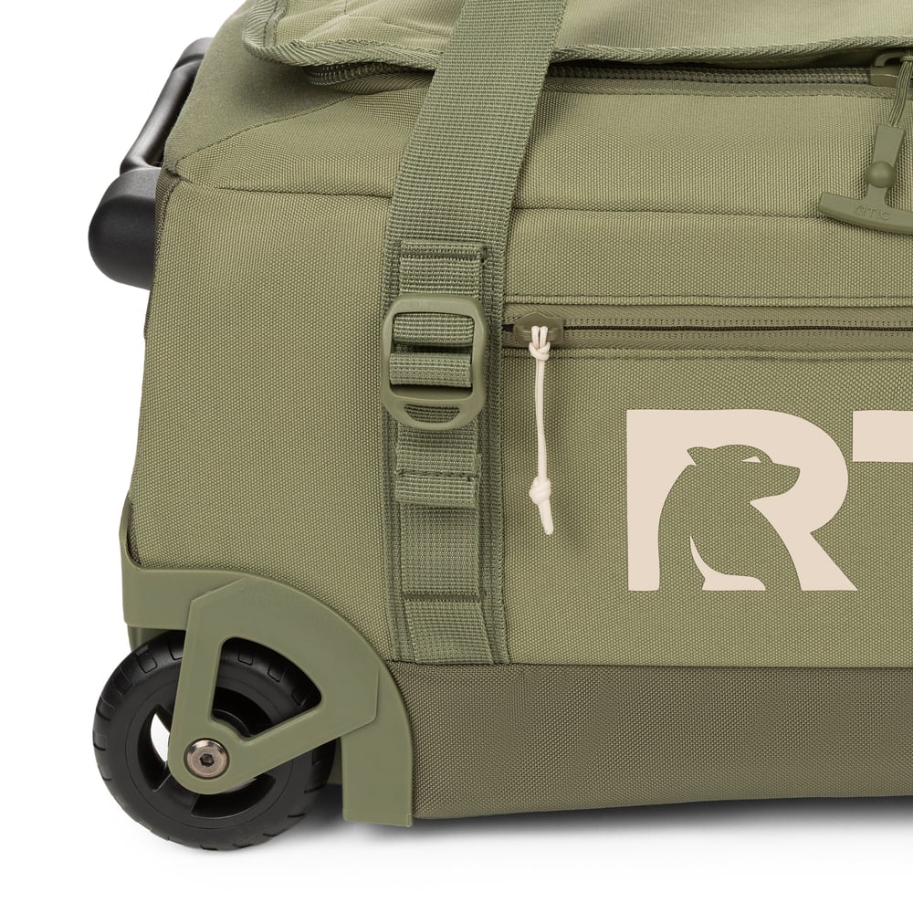 Road Trip Rolling Duffle Bag Olive & Beach - Image 10
