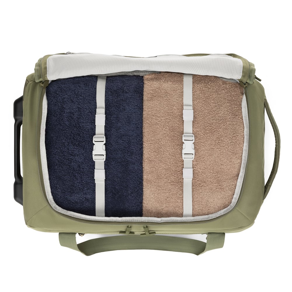 Road Trip Rolling Duffle Bag Olive & Beach - Image 6