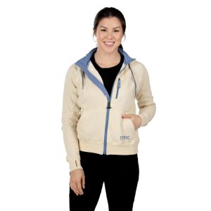 Women's Water-Repellent Full-Zip Hoodie Bone