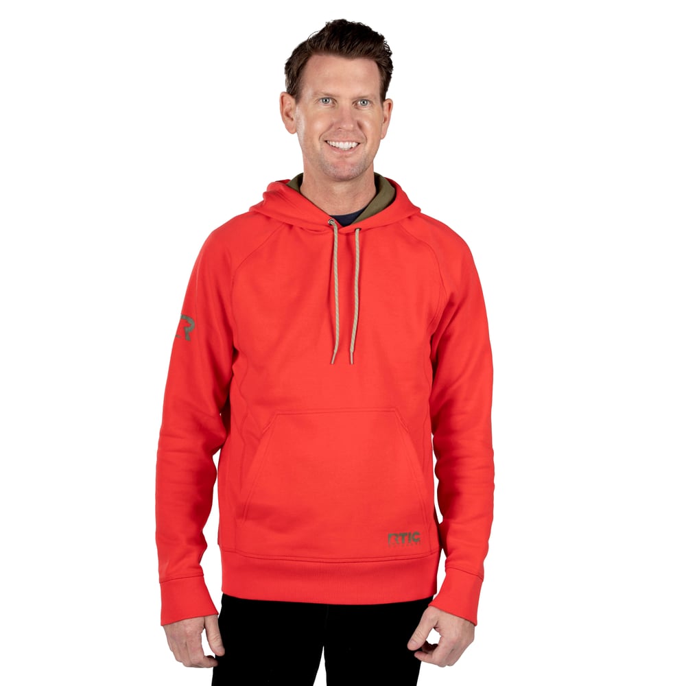 Water-Repellent Pullover Hoodie – Athletic Fit Scarlet - Image 2