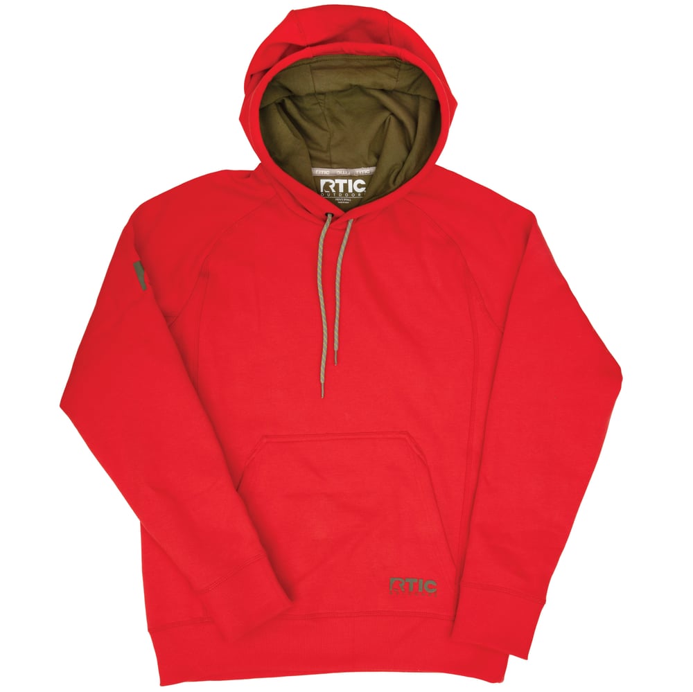 Water-Repellent Pullover Hoodie – Athletic Fit Scarlet - Image 3