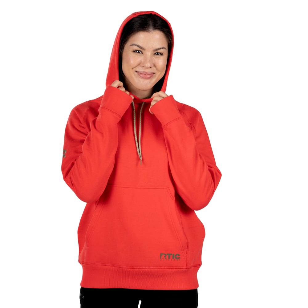 Water-Repellent Pullover Hoodie – Athletic Fit Scarlet - Image 5