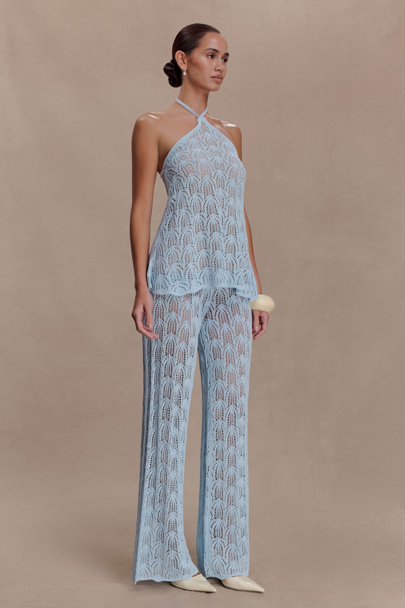 Glinda Crochet Pants - Light Blue - Image 3