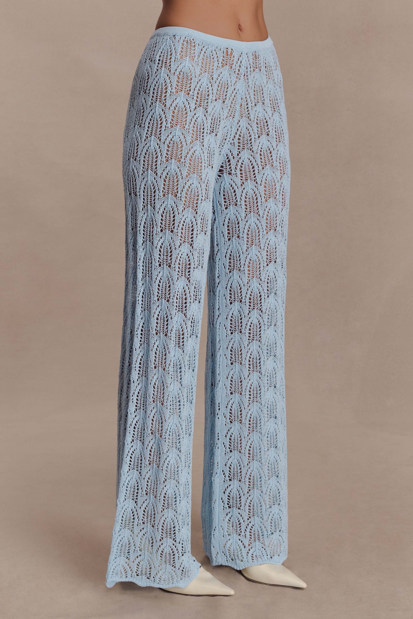 Glinda Crochet Pants - Light Blue - Image 4