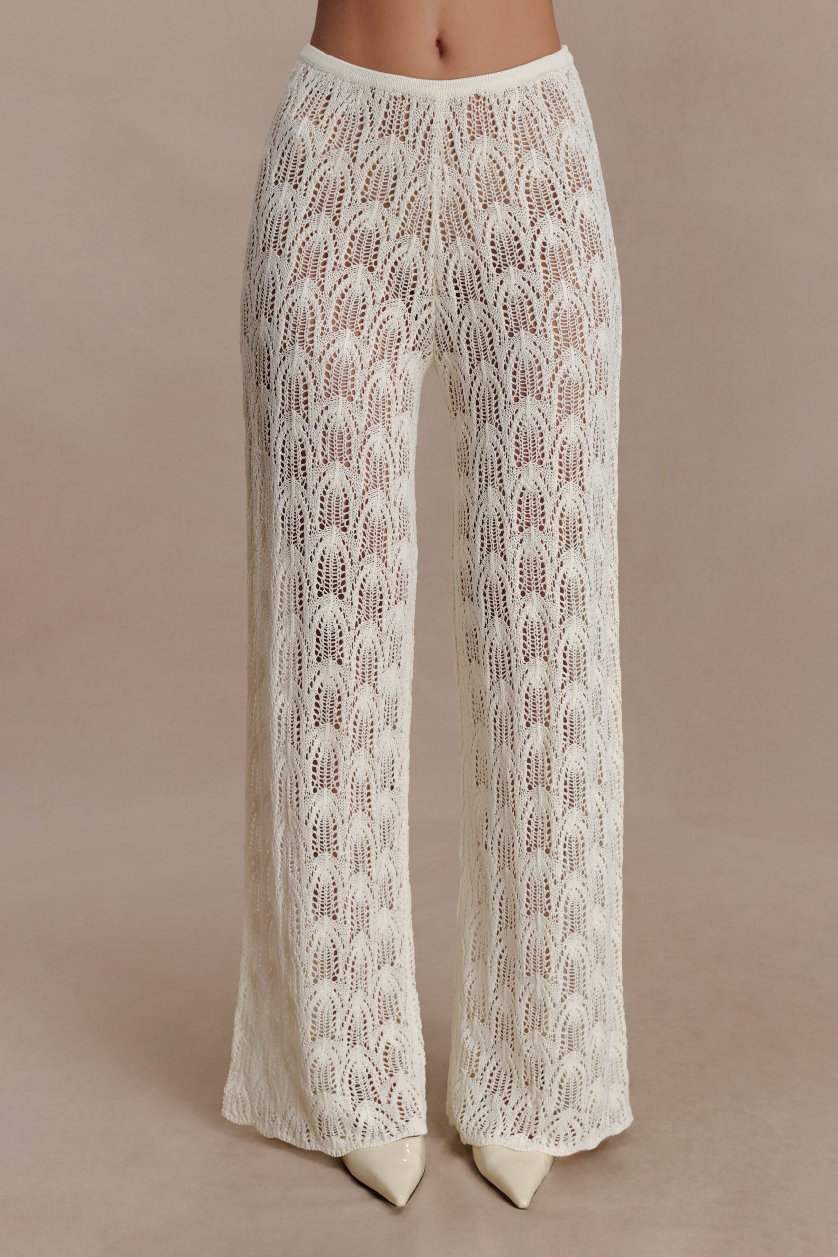 Glinda Crochet Pants - Ivory - Image 6