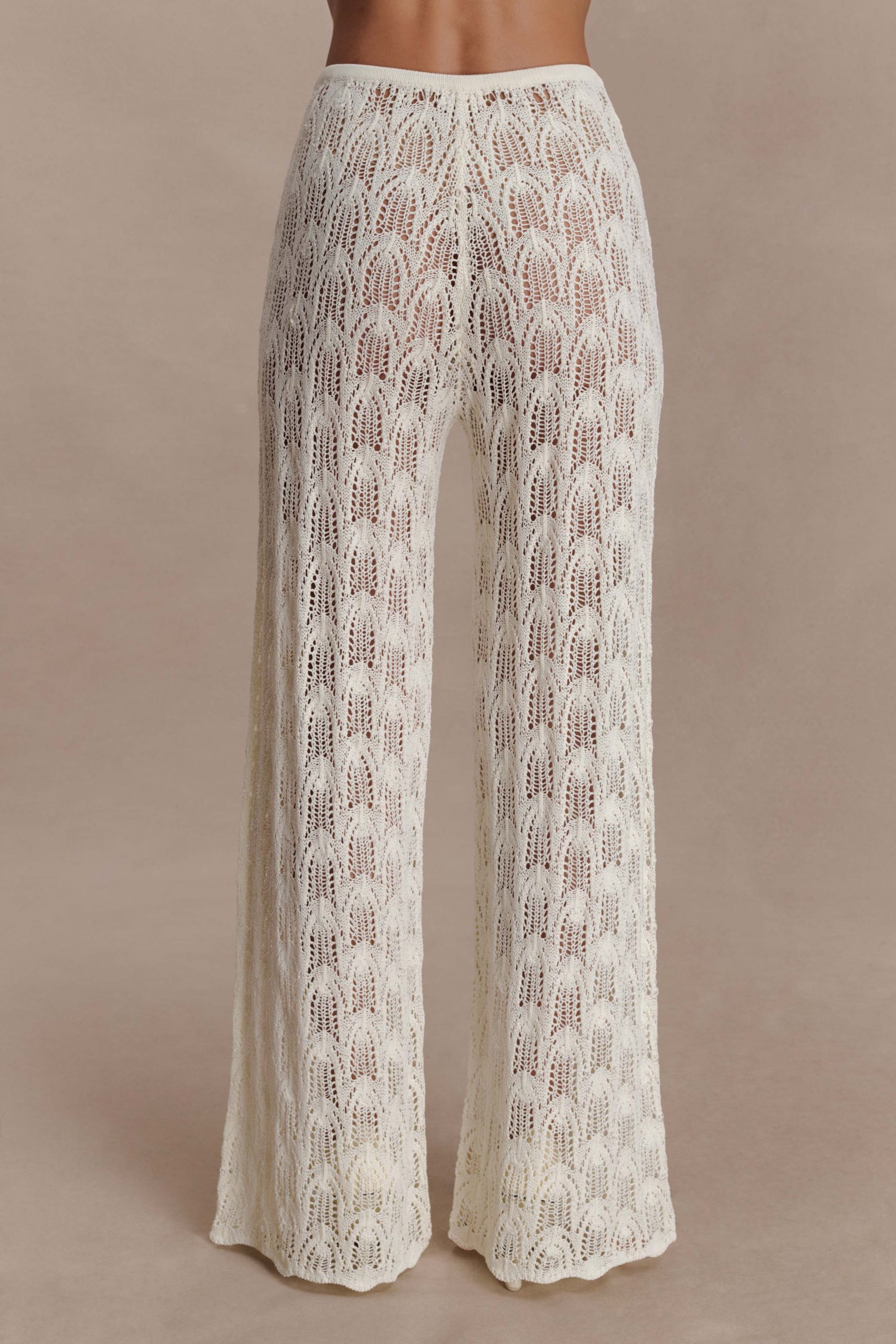 Glinda Crochet Pants - Ivory - Image 5