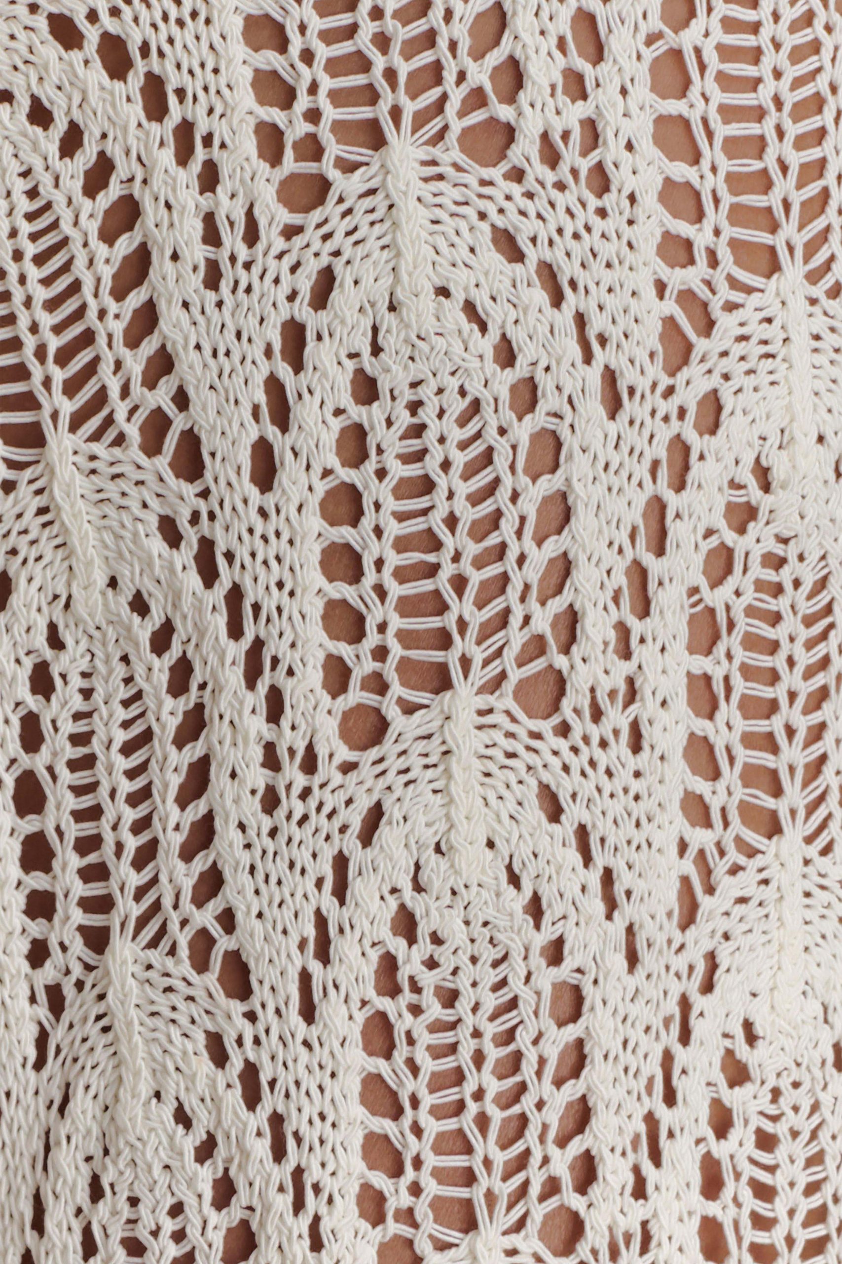 Corey Crochet Halter Neck Top - Ivory - Image 7