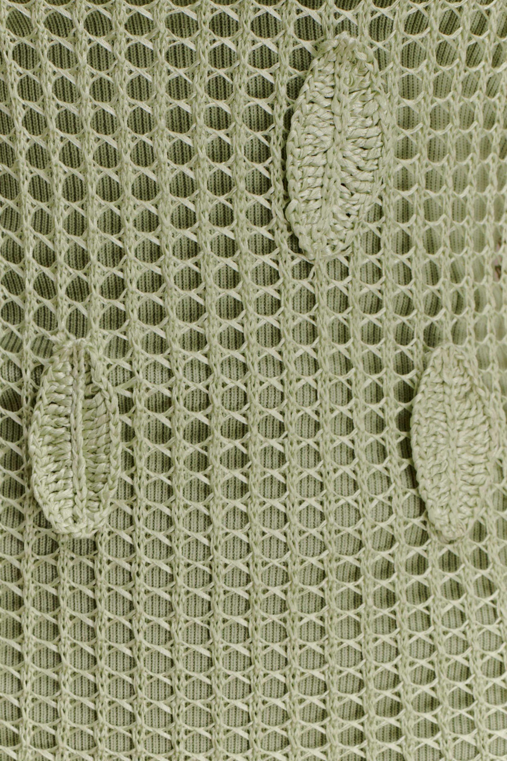 Elfie Crochet Halter Maxi Dress - Pastel Green - Image 6