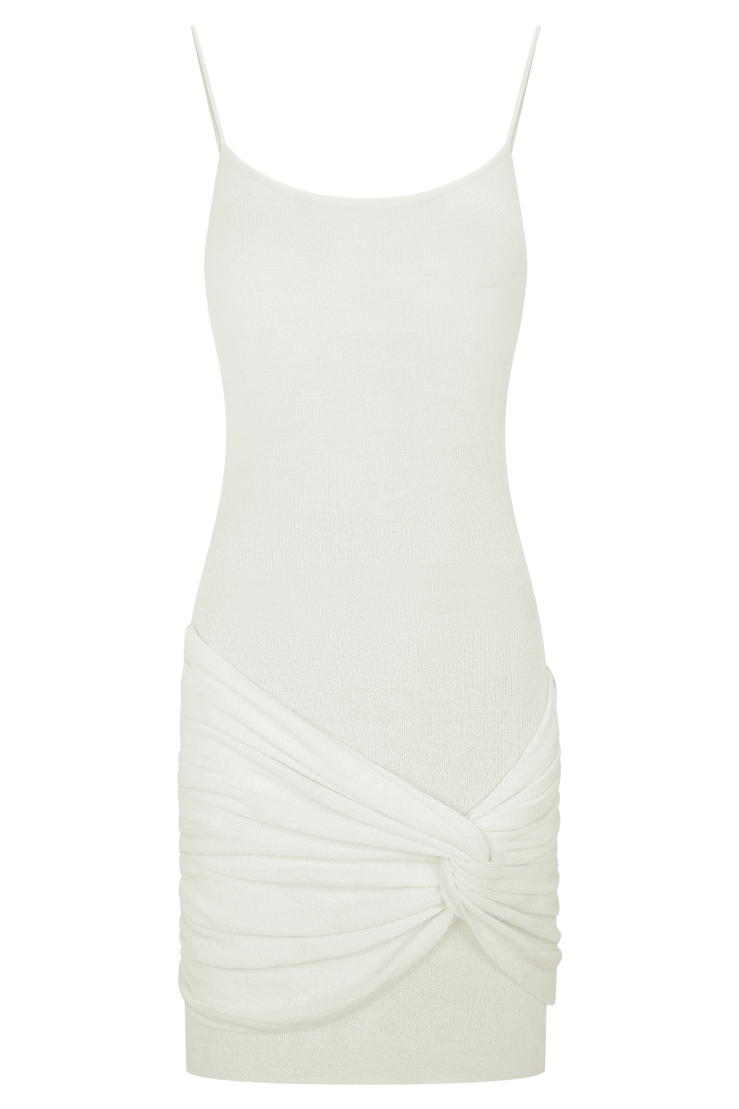 Laurie Twist Knit Mini Dress - Ivory - Image 7